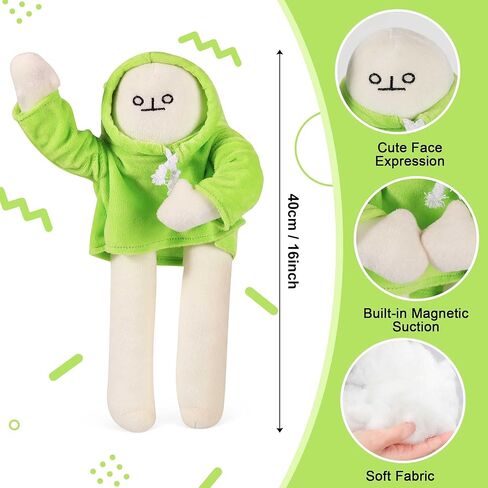 مجفشين دمية قطيفة على شكل موز مقاس 16 انش - لعبة رجل محشوة بمغناطيس، وسادة قطيفة مضحكة قابلة للتغيير، لعبة تخفيف الضغط، هدية عيد الميلاد والكريسماس للاطفال الاولاد والبنات in Kuwait