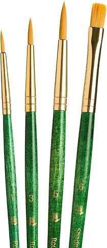 Princeton RealValue Paintbrush, Round 3/0,3, Shader 4, Angle 1/4, Green in Saudi Arabia