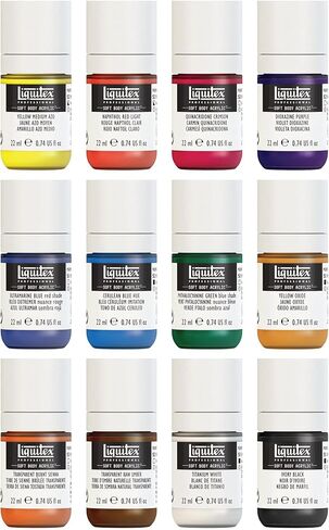 طلاء اكريليك سوفت بودي من ليكويتكس بروفيشنال، 0.74 اونصة سائلة (عبوة من 12 قطعة) 12لون 8 in Kuwait