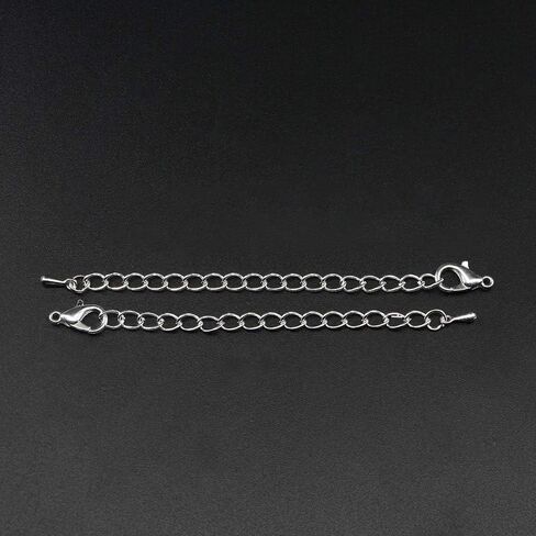 سلسلة تمديد MOTZU 100 قطعة، طول 3 بوصات، سلسلة تمديد سوار من الفولاذ المقاوم للصدأ، تمديدات سلسلة خلخال قلادة، تثبيت قوي، ذهبي in Kuwait