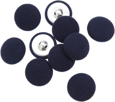 10 قطعة قماش نسيج أزرار مغطاة بأزرار معدنية لبدلات العباءات والبلوزات والسترات السهرة أزرار النسيج الأبيض 15 مللي متر in Kuwait