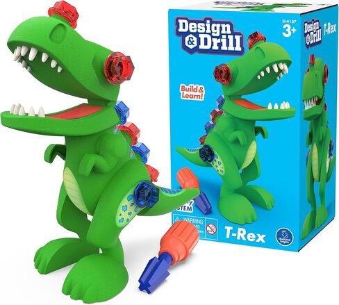 Educational Insights Design & Drill T-Rex Take Apart Dinosaur Toy, 13-Pieces, Preschool STEM Toy, Gift for Kids Ages 3+ in Saudi Arabia