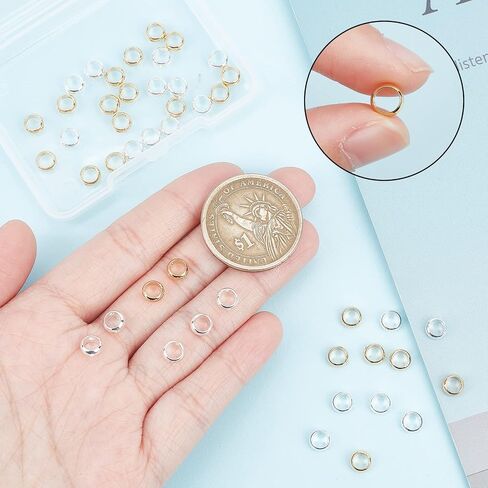 CREATCABIN 1 Box 140pcs 7 Color Rhinestone Beads 8mm Round Disco Ball Bead Crystal Loose Spacers Assorted Colorful Crafting Bead with hole for DIY Jewelry Craft Making Findings in Saudi Arabia