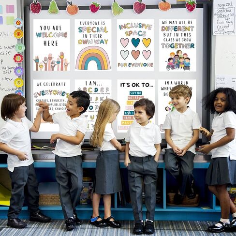 لوازم ركن الهدوء، 9 قطع من ملصقات الصحة العقلية، عناصر ركن مهدئة للاطفال، ديكور الفصول الدراسية والتعليم الخاص، مخطط المشاعر والعواطف لمرضى التوحد في مرحلة ما قبل المدرسة، لا غنى عنها للمعلمين in Kuwait