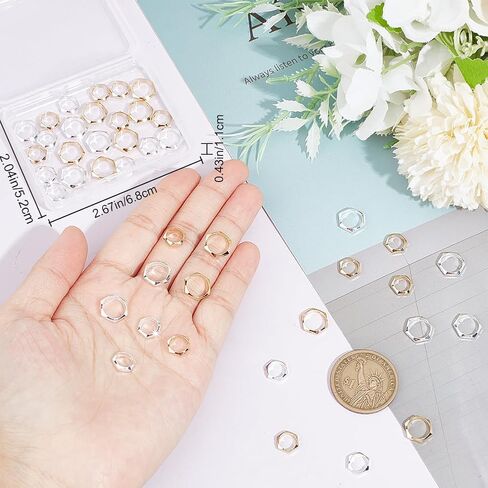 CREATCABIN 1 Box 140pcs 7 Color Rhinestone Beads 8mm Round Disco Ball Bead Crystal Loose Spacers Assorted Colorful Crafting Bead with hole for DIY Jewelry Craft Making Findings in Kuwait