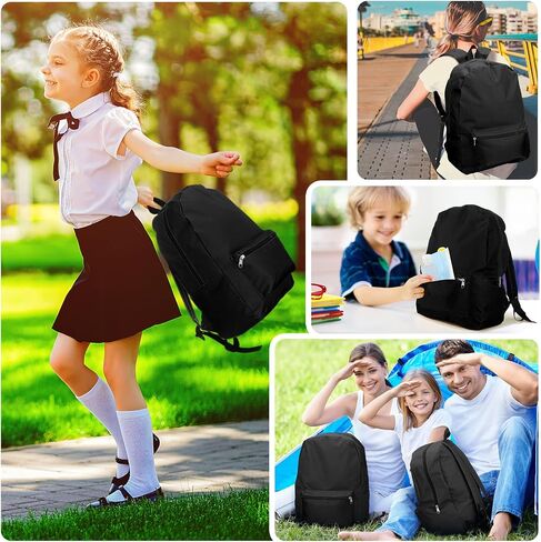 Silkfly 12 Pcs 17" Backpacks with 144 Pcs School Supplies Kits Includes Markers Scissors Rulers Sharpeners Ballpoint Pens Erasers Pencil Cases Pencils for Elementary Middle High School (Black) in Saudi Arabia