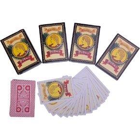 Neakomuki Spanish Playing Cards 4 Decks Waterproof Mexican Playing Card Baraja Española Naipes de Plastico Briscas Cards for Party Games in Kuwait