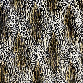قماش طباعة حيوانات من FabricLA Velboa S-Wave - نسيج فرو صناعي قصير الوبر - عرض 60 بوصة (150 سم) - نسيج فرو حيوانات مزيف - زرافة بلونين، 1 ياردة متواصلة in Kuwait