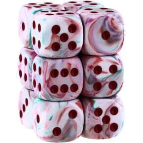 مجموعة نرد DND - نرد Chessex D&D - كتلة نرد بإصدار محدود من فن البوب ​​والأحمر مقاس 16 مم - نرد الزنزانات والتنينات تتضمن 12 نرد - D6، وردي، (CHX27739) in Saudi Arabia