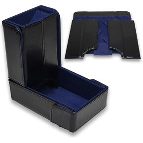 Forged Dice Co. The Keep Compact Foldable Dice Tower with Dice Tray - Strong Magnetic Fittings - Snap-Free Design - Ideal for RPG Players and Dungeon Masters - Easily Store and Transport - Black