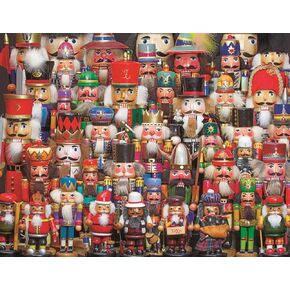 Springbok Nutcracker Collection 500 piece Jigsaw Puzzle for Adults features a colorful collection of holiday nutcracker soldiers