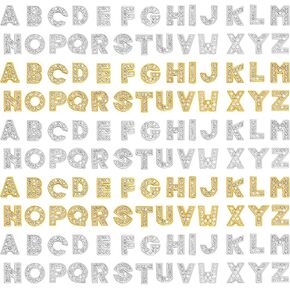 Poualss 130pcs A-Z 8mm Full Rhinestones Slide Alphabet Letters for DIY Wristbands Bracelets, Jewelry Making Crafts Charms (Silver) in Kuwait