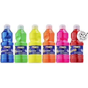Prang Washable Tempera Paint, Assorted Metallic Colors, 16 Oz., 6 Count in Kuwait