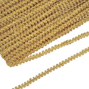 FINGERINSPIRE 27 Yards Metallic Braid Lace Trim Gold Sewing Centipede Braided Lace 3/8" Wide Decorated Gimp Trim DIY Craft Sewing Accessories for Wedding DIY Clothes Jewelry Crafts Home Decor