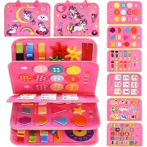 لعبة HmiL-U Busy Board Montessori لألعاب الأطفال الصغار بعمر 3 4 5 سنوات وأنشطة التعلم في مرحلة ما قبل المدرسة والألعاب التعليمية الجميلة الأساسية والمهارات الحركية والألعاب الحسية لسيارة الطائرة هدية للفتيات. in Kuwait