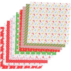10 قطع من نسيج قطن عيد الميلاد، مقاس 19.68 × 19.68 بوصة، مربعات خياطة، نسيج اللحف، خليط من الدهون، قصاصات قماش عيد الميلاد مسبقًا، لخياطة اللحف، غلاف هدايا عيد الميلاد in Kuwait