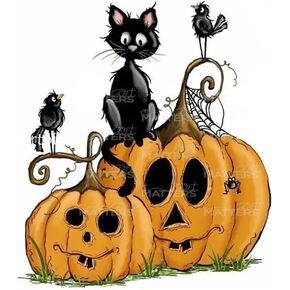 Halloween Pumpkin Cat Metal Die Cuts Cutting Dies, Halloween Pumpkin Cat Paper Cards Cutting Dies Cut Stencils for DIY Embossing Card Making Book Tags Decorative Paper Dies Scrapbooking in Saudi Arabia