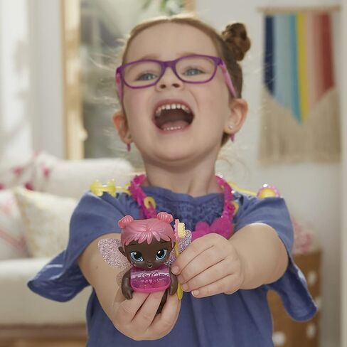 Baby Alive Glo Pixies Minis Carry ‘n Care Necklace, Lilac Pearl, 3.75-Inch Pixie Doll Toy with Doll Carrier and Nurturing Charm Necklace in Kuwait