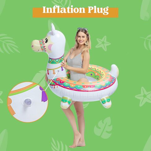 JOYIN Inflatable Llama Pool Float 43.5", Pool Tubes, Fun Beach Floaties, Summer Pool Raft Lounger, Swim Party Toys, Swimming Pool Party Decorations for Kids & Adults in Saudi Arabia