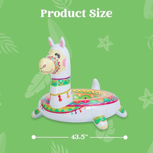 JOYIN Inflatable Llama Pool Float 43.5", Pool Tubes, Fun Beach Floaties, Summer Pool Raft Lounger, Swim Party Toys, Swimming Pool Party Decorations for Kids & Adults in Saudi Arabia