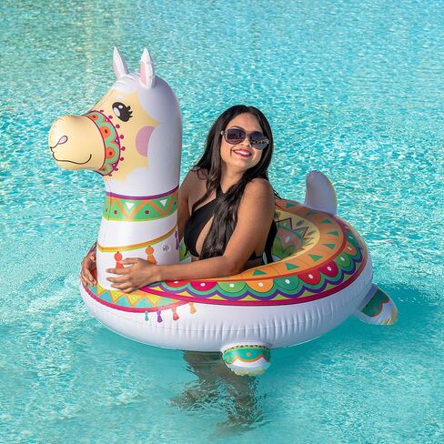 JOYIN Inflatable Llama Pool Float 43.5", Pool Tubes, Fun Beach Floaties, Summer Pool Raft Lounger, Swim Party Toys, Swimming Pool Party Decorations for Kids & Adults in Saudi Arabia