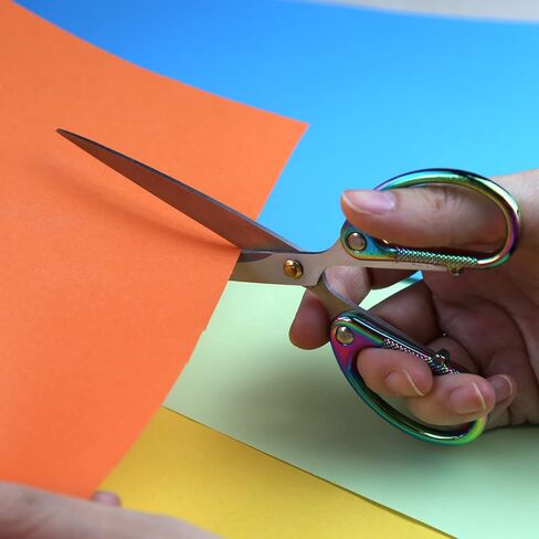 SMAROICE 2 قطعة (6.2" و5.4") مقص مكتب من الفولاذ المقاوم للصدأ باللون الذهبي الوردي، مقص متعدد الأغراض، مقص لجميع الأغراض، مقص احترافي لمستلزمات الخياطة القماشية في المكتب والمنزل والمدرسة. in Kuwait