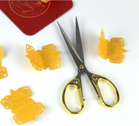 SMAROICE 2 قطعة (6.2" و5.4") مقص مكتب من الفولاذ المقاوم للصدأ باللون الذهبي الوردي، مقص متعدد الأغراض، مقص لجميع الأغراض، مقص احترافي لمستلزمات الخياطة القماشية في المكتب والمنزل والمدرسة. in Kuwait