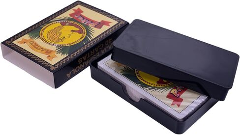 Neakomuki Spanish Playing Cards 4 Decks Waterproof Mexican Playing Card Baraja Española Naipes de Plastico Briscas Cards for Party Games in Kuwait