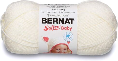 Bernat Softee Baby Yarn 3 Pack Bundle Includes 3 Patterns DK Light Worsted #3 ( Antique White) in Saudi Arabia