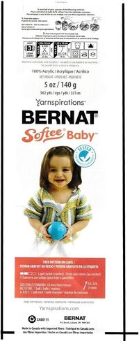 Bernat Softee Baby Yarn 3 Pack Bundle Includes 3 Patterns DK Light Worsted #3 ( Antique White) in Saudi Arabia