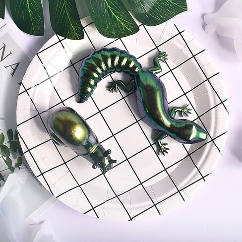 جويبي 4 قطع من قوالب راتنج الايبوكسي على شكل حيوانات، مجموعة قوالب سيليكون على شكل حيوانات الزواحف مع خلاط الراتنج، قوالب حيوانات ثلاثية الابعاد نابضة بالحياة للضفادع والسحلية والحلزون والحرف اليدوية in Kuwait