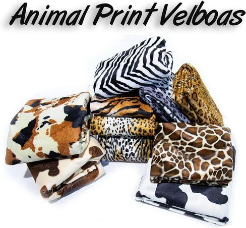 قماش طباعة حيوانات من FabricLA Velboa S-Wave - نسيج فرو صناعي قصير الوبر - عرض 60 بوصة (150 سم) - نسيج فرو حيوانات مزيف - زرافة بلونين، 1 ياردة متواصلة in Kuwait