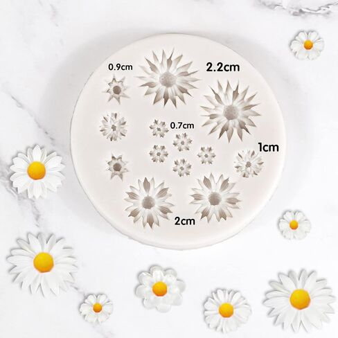 1PCS Flower Polymer Clay Molds Miniature Silicone Daisy Polymer Clay Molds for DIY Craft Jewelry Making Mini Clay Molds for Polymer Clay Earrings Decoration in Saudi Arabia