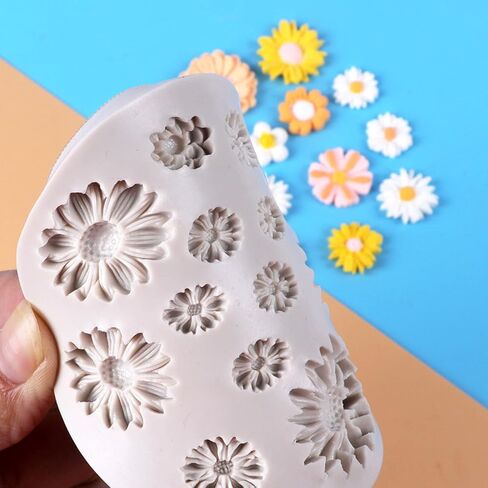 1PCS Flower Polymer Clay Molds Miniature Silicone Daisy Polymer Clay Molds for DIY Craft Jewelry Making Mini Clay Molds for Polymer Clay Earrings Decoration in Saudi Arabia
