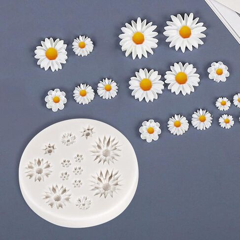 1PCS Flower Polymer Clay Molds Miniature Silicone Daisy Polymer Clay Molds for DIY Craft Jewelry Making Mini Clay Molds for Polymer Clay Earrings Decoration in Saudi Arabia