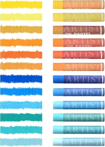 qianshan Soft Oil Pastels Set of 12 Single Colors,Non Toxic,Soft Texture Vibrant and Creamy Oil Crayons Pastels Art Supplies.Black in Kuwait