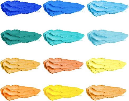 qianshan Soft Oil Pastels Set of 12 Single Colors,Non Toxic,Soft Texture Vibrant and Creamy Oil Crayons Pastels Art Supplies.Black in Kuwait