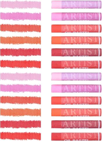 qianshan Soft Oil Pastels Set of 12 Single Colors,Non Toxic,Soft Texture Vibrant and Creamy Oil Crayons Pastels Art Supplies.Black in Kuwait