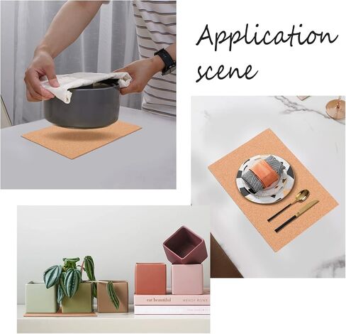 BENECREAT 10 PCS 11.5 x 8.2 A4 Cork Sheets (2mm Thick) Rectangle Coaster Cork Sheets for Wall Decoration, Party in Saudi Arabia