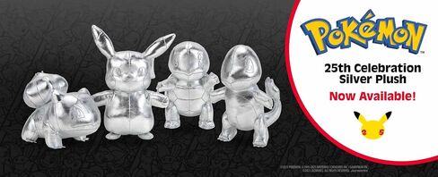 Pokémon 8" Silver Bulbasaur 25th Anniversary Plush - Officially Licensed - Quality & Soft Stuffed Animal Toy Great Gift for Kids, Boys, Girls in Saudi Arabia