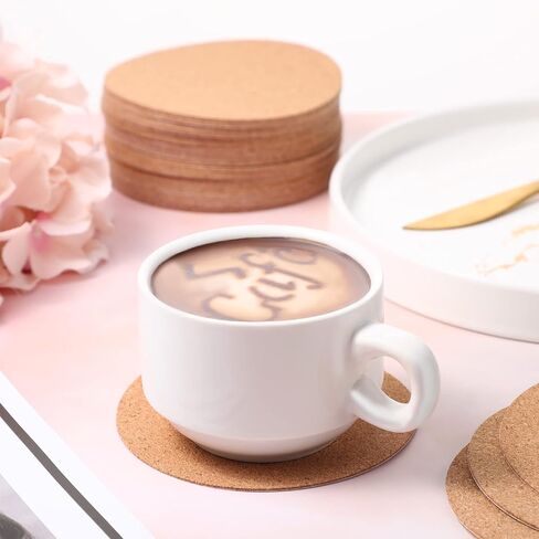 Yalikop 120 Pieces Self Adhesive Cork Sheets - 4 x 4 Inches, Sticky Cork Mat for Coasters & DIY Crafts(Square) in Saudi Arabia