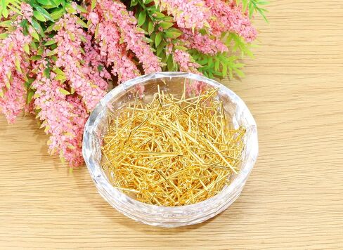 Shapenty 500 قطعة صغيرة الأسلاك المعدنية الخرز الخرز صغيرة مفتوحة العين دبابيس الرأس الإبر السائبة ل diy الحرف الخرزة حلق قلادة قلادة سوار سحر إيجاد SH-00506C in Saudi Arabia
