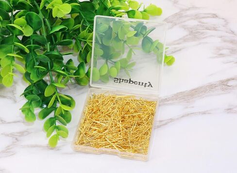 Shapenty 500 قطعة صغيرة الأسلاك المعدنية الخرز الخرز صغيرة مفتوحة العين دبابيس الرأس الإبر السائبة ل diy الحرف الخرزة حلق قلادة قلادة سوار سحر إيجاد SH-00506C in Saudi Arabia