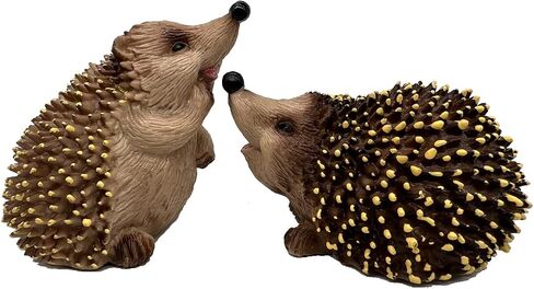 Gemini&Genius Hedgehog Animal Figurines Garden Statues, Jungle Family Animals Toys, Forest Animals Figures- 3.5-4 Inches Length for Cake Topper- Party Favor -Flowerpot Plants Decor-Terrarium Ornaments in Saudi Arabia