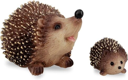 Gemini&Genius Hedgehog Animal Figurines Garden Statues, Jungle Family Animals Toys, Forest Animals Figures- 3.5-4 Inches Length for Cake Topper- Party Favor -Flowerpot Plants Decor-Terrarium Ornaments in Saudi Arabia