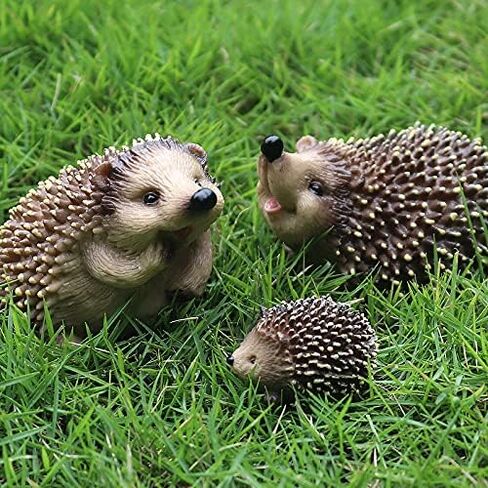Gemini&Genius Hedgehog Animal Figurines Garden Statues, Jungle Family Animals Toys, Forest Animals Figures- 3.5-4 Inches Length for Cake Topper- Party Favor -Flowerpot Plants Decor-Terrarium Ornaments in Saudi Arabia
