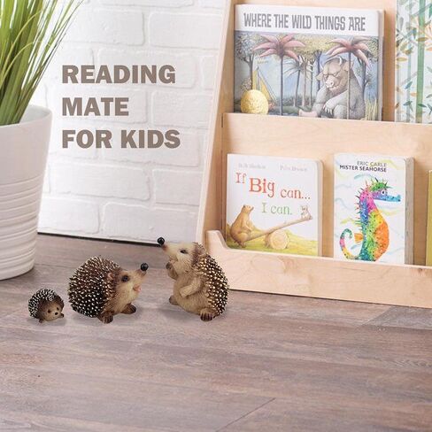 Gemini&Genius Hedgehog Animal Figurines Garden Statues, Jungle Family Animals Toys, Forest Animals Figures- 3.5-4 Inches Length for Cake Topper- Party Favor -Flowerpot Plants Decor-Terrarium Ornaments in Saudi Arabia