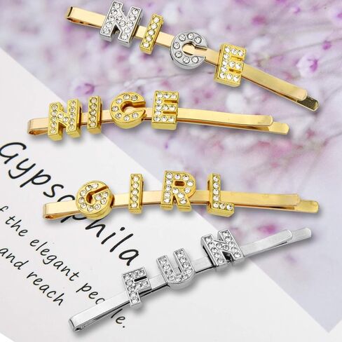 Poualss 130pcs A-Z 8mm Full Rhinestones Slide Alphabet Letters for DIY Wristbands Bracelets, Jewelry Making Crafts Charms (Silver) in Kuwait