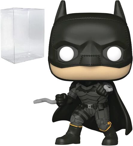 DC Heroes: The Batman - Batman (Battle Ready Pose) Funko Pop! Vinyl Figure (Bundled with Compatible Pop Box Protector Case), Multicolored, 3.75 inches in Saudi Arabia