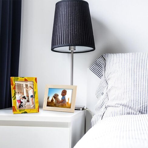 اطارات صور يدوية الصنع مكونة من 12 اطار خشبي غير مكتمل مقاس 4×6، اطارات صور من خشب الصنوبر الصلب للتزيين، لمشاريع الرسم الفنية والحرفية، (مقاس اطار 6×8 يحمل صور 6×4) للبالغين والاطفال in Kuwait